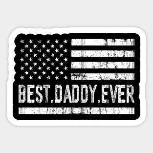 Father's Day Best Daddy Ever with US American Flag Sticker